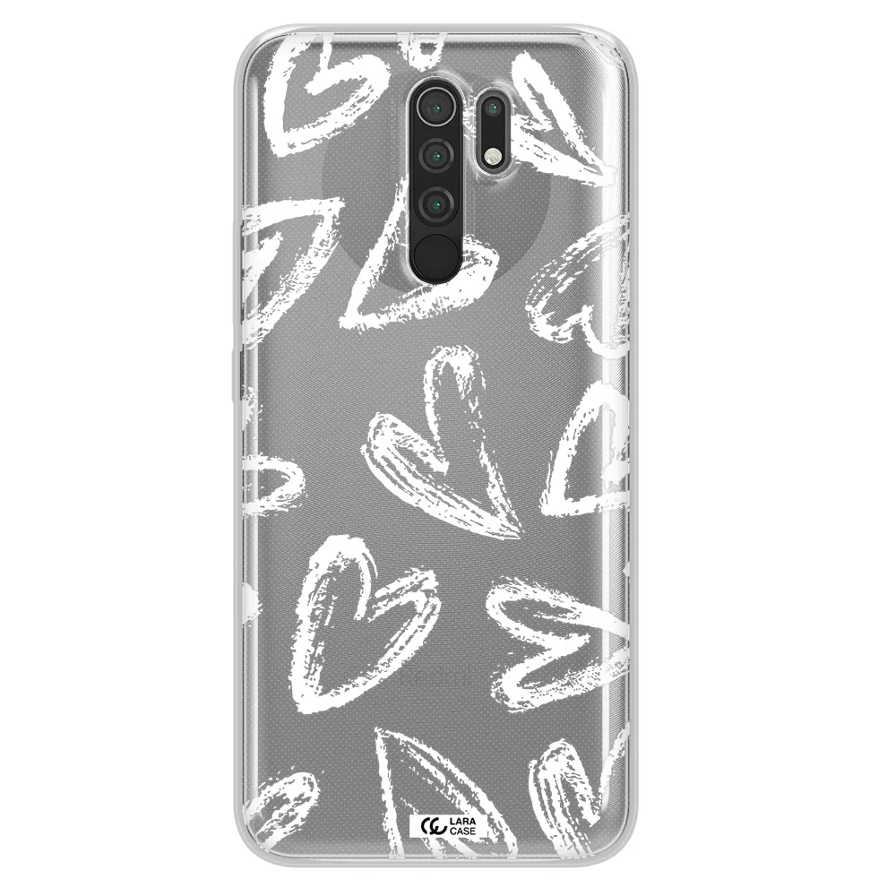 Chalk Hearts Xiaomi Redmi 9 Clear TPU Case