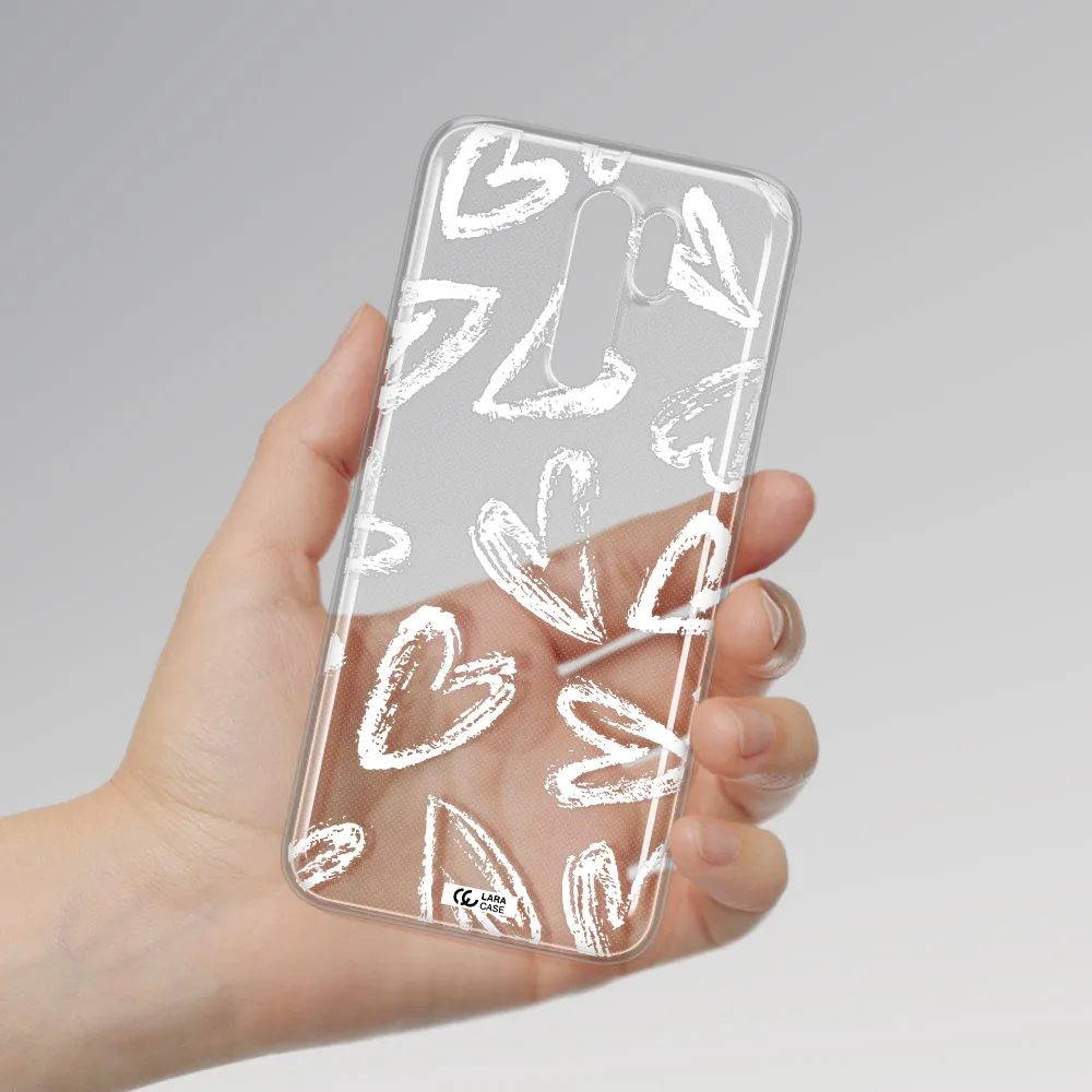 Chalk Hearts Xiaomi Redmi 9 Clear TPU Case