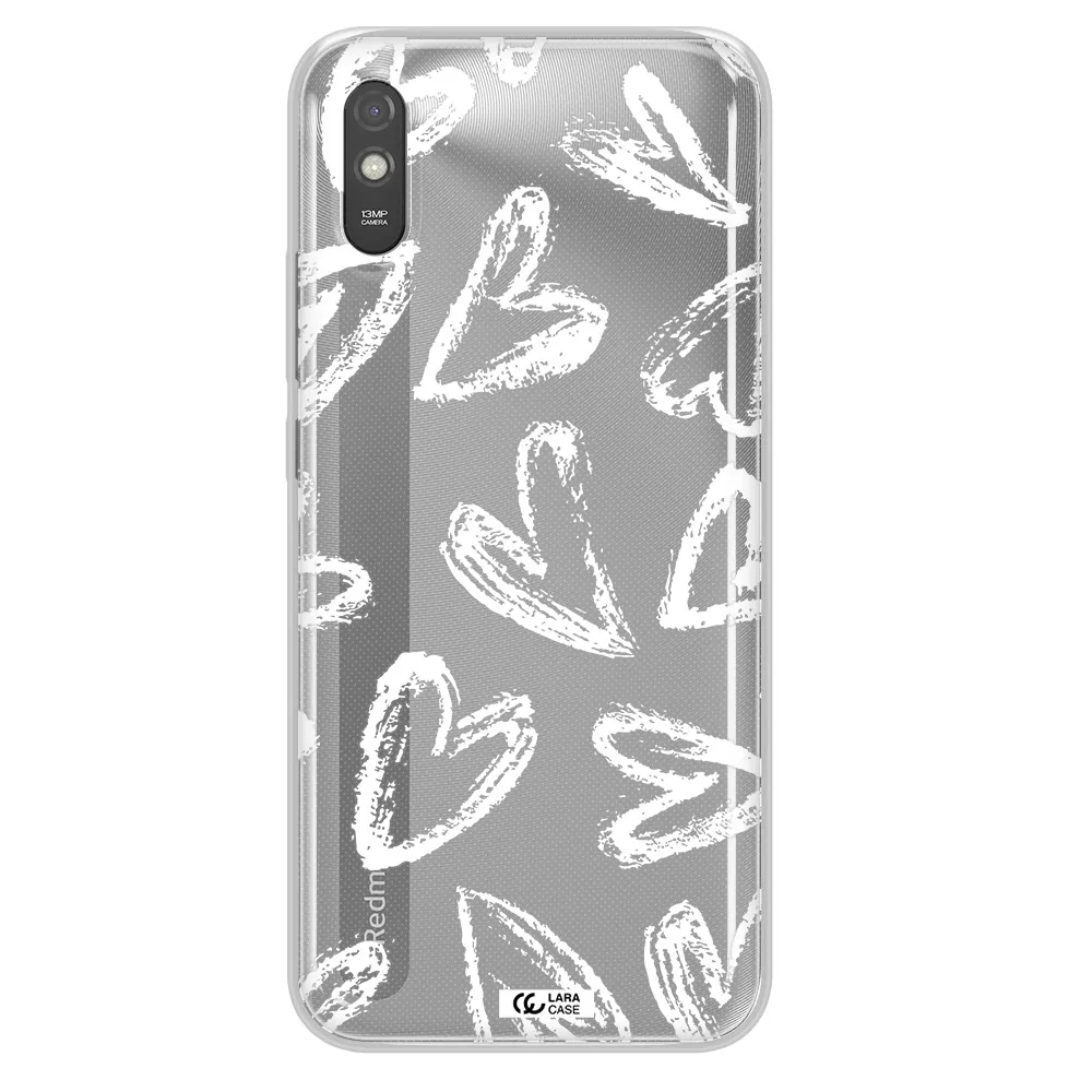 Chalk Hearts Xiaomi Redmi 9A Clear TPU Case