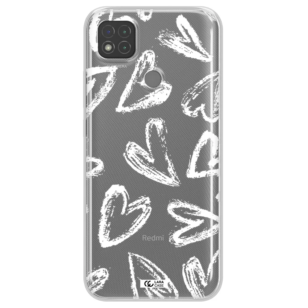 Chalk Hearts Xiaomi Redmi 9C Clear TPU Case