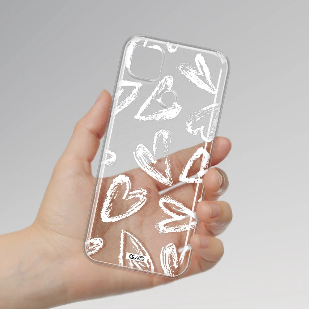 Chalk Hearts Xiaomi Redmi 9C Clear TPU Case