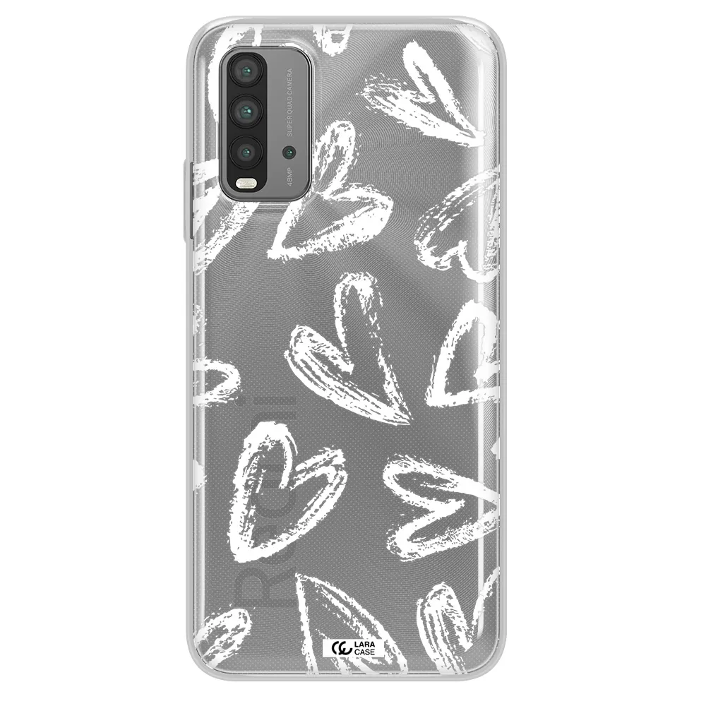 Chalk Hearts Xiaomi Redmi 9T Clear TPU Case