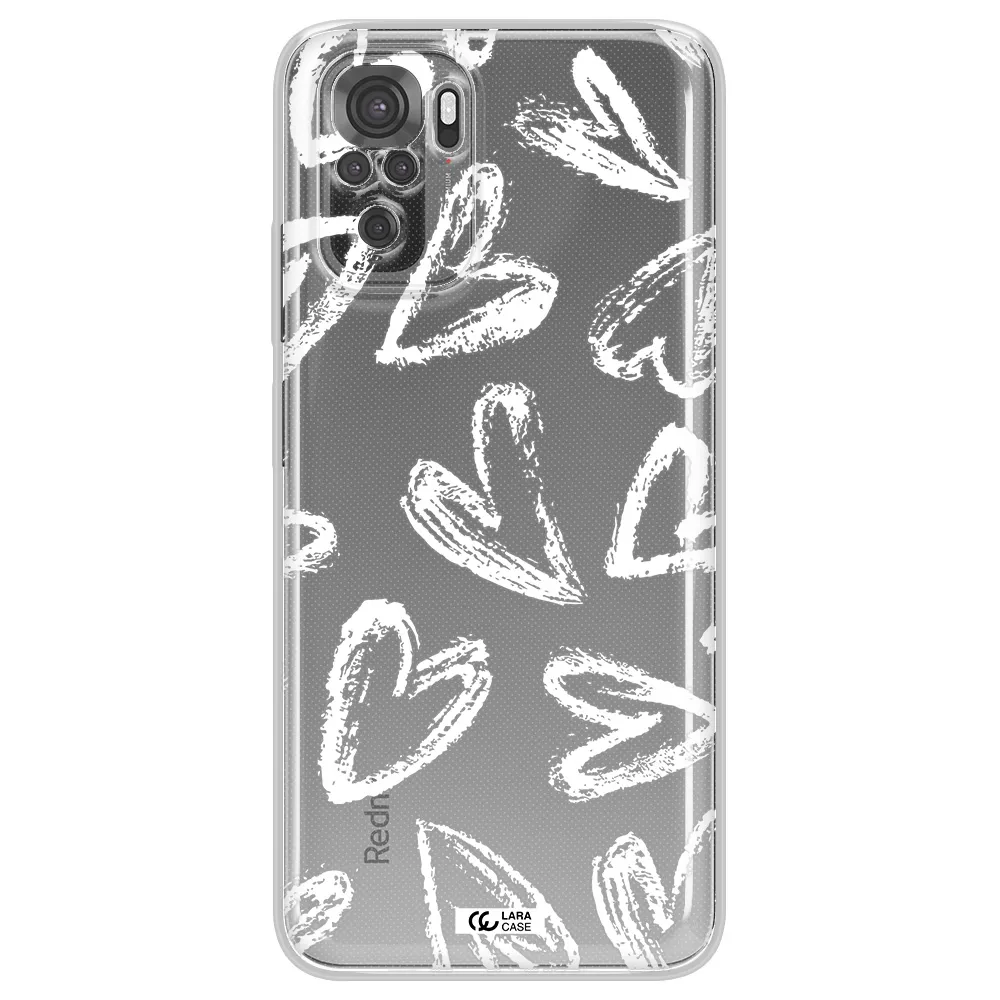 Chalk Hearts Xiaomi Redmi Note 10S Clear Tpu Case
