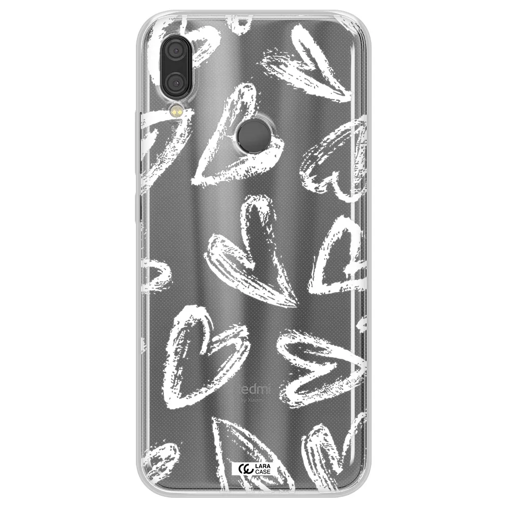 Chalk Hearts Xiaomi Redmi Note 7 Clear TPU Case