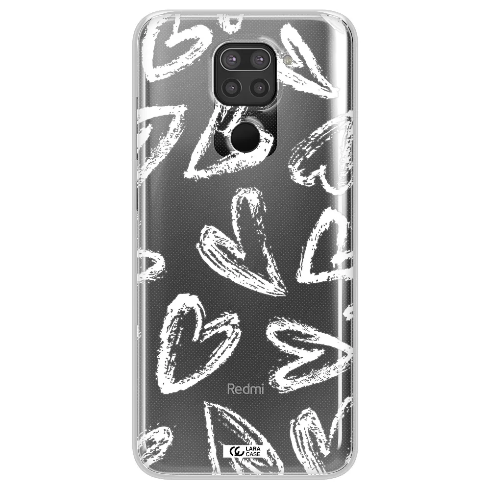 Chalk Hearts Xiaomi Redmi Note 9 Clear TPU Case