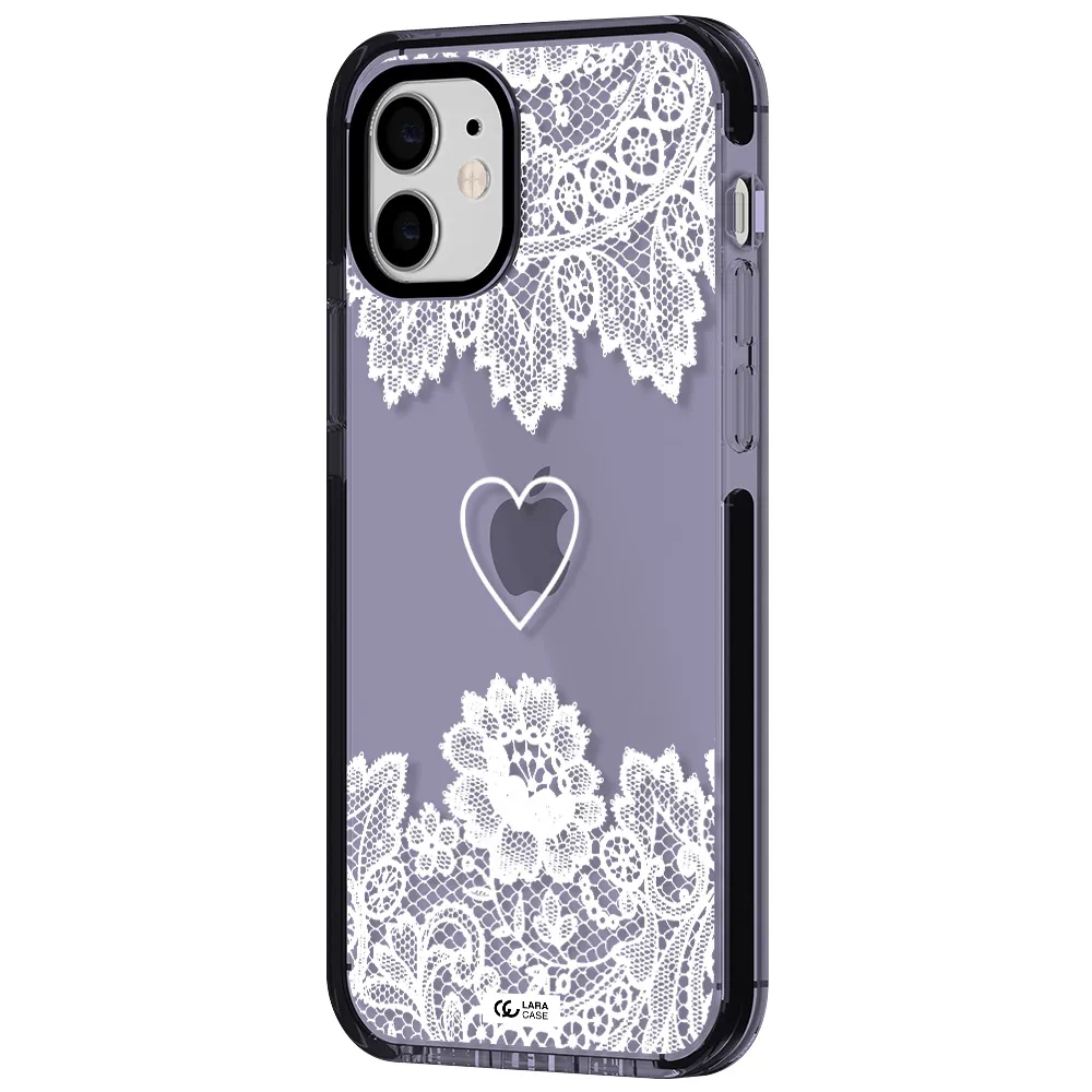 Mandala Heart Apple iPhone 11 impact Lilac Case