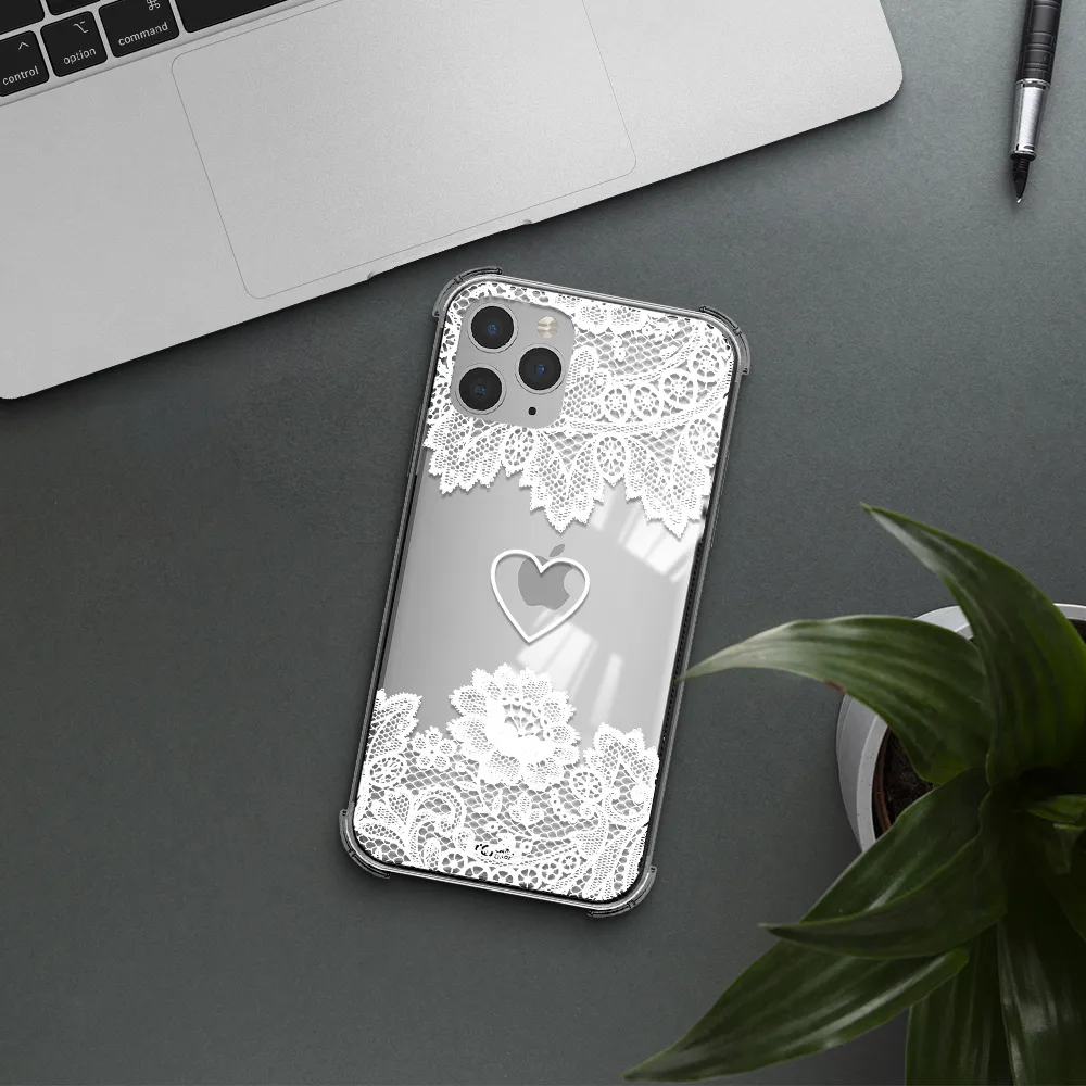 Mandala Heart Apple iPhone 11 pro Clear PC Case
