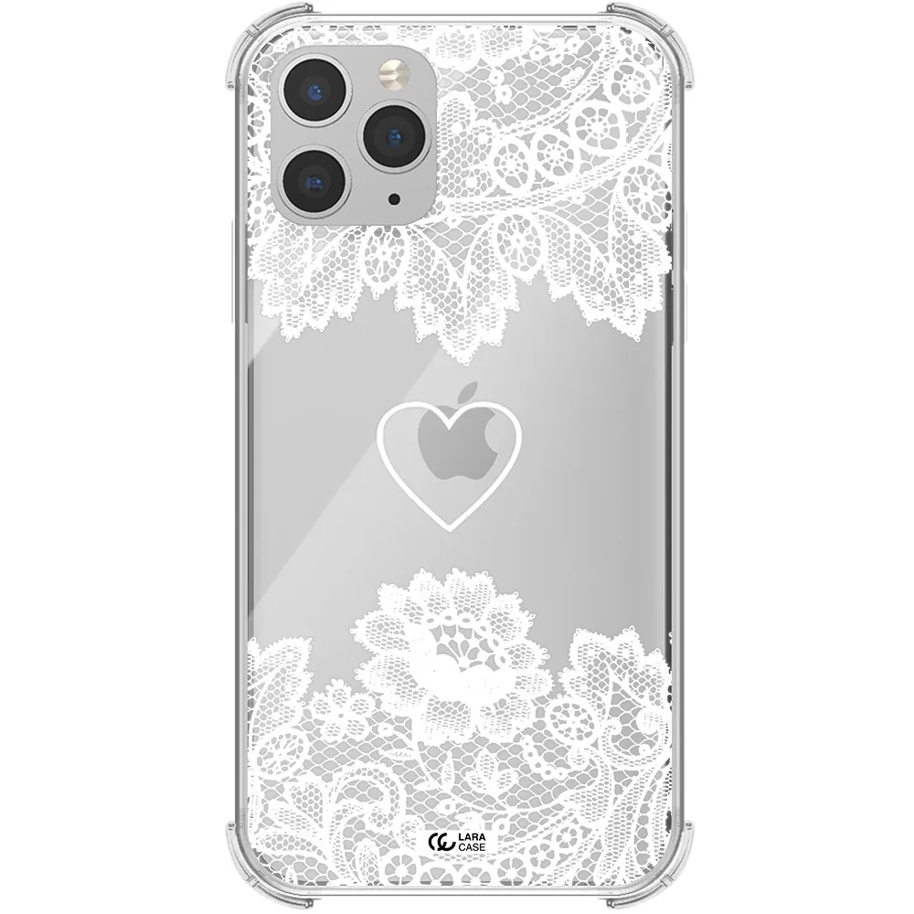 Mandala Heart Apple iPhone 11 pro max Clear PC Case