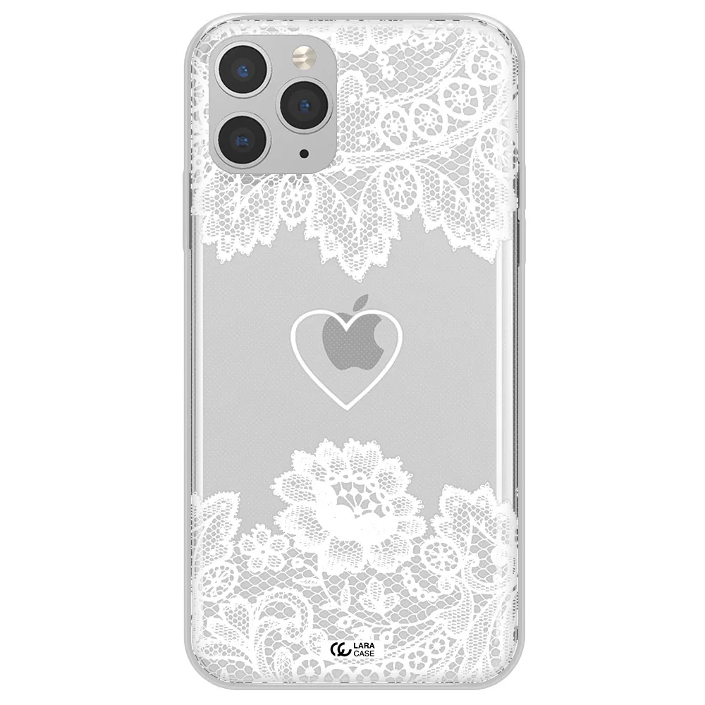 Mandala Heart Apple iPhone 11 pro max Clear TPU Case