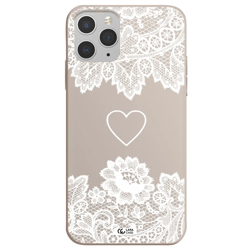 Mandala Heart Apple iPhone 11 pro Silicone Stone Case