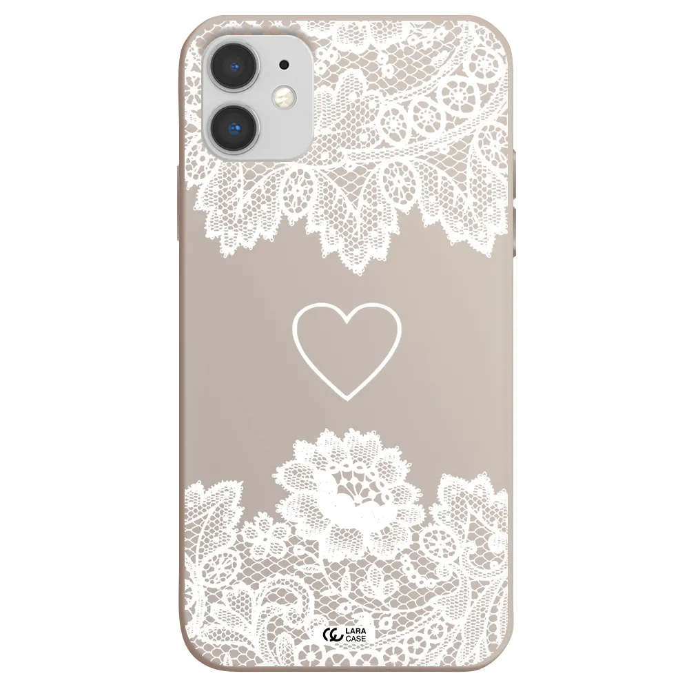 Mandala Heart Apple iPhone 11 Silicone Stone Case