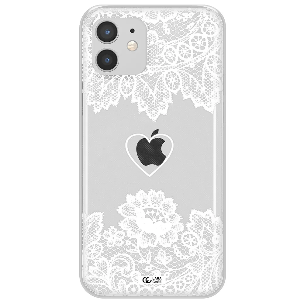 Mandala Heart Apple iPhone 12 Clear TPU Case