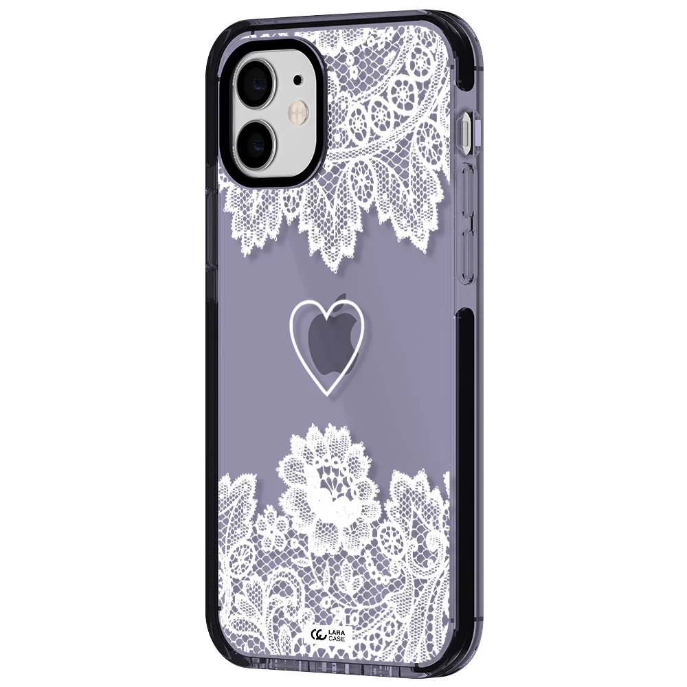 Mandala Heart Apple iPhone 12 impact Lilac Case