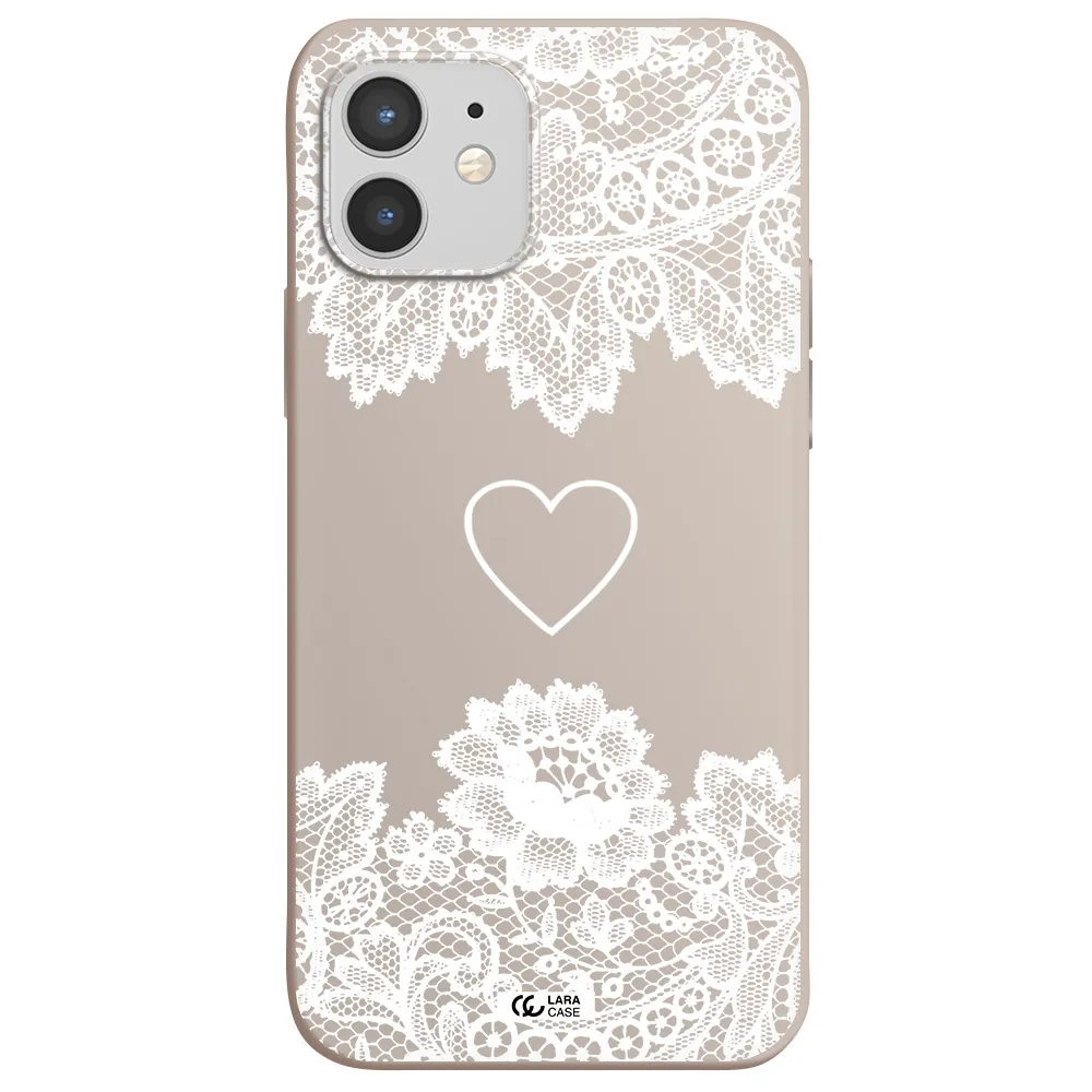 Mandala Heart Apple iPhone 12 mini Silicone Stone Case