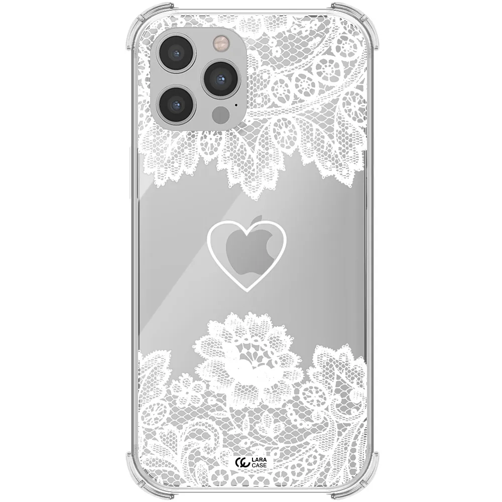 Mandala Heart Apple iPhone 12 pro Clear PC Case