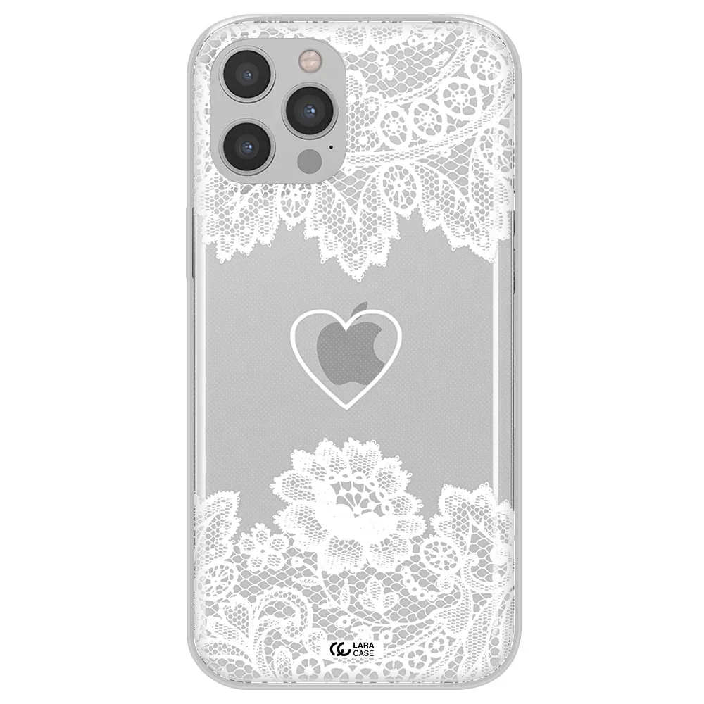 Mandala Heart Apple iPhone 12 pro max Clear TPU Case