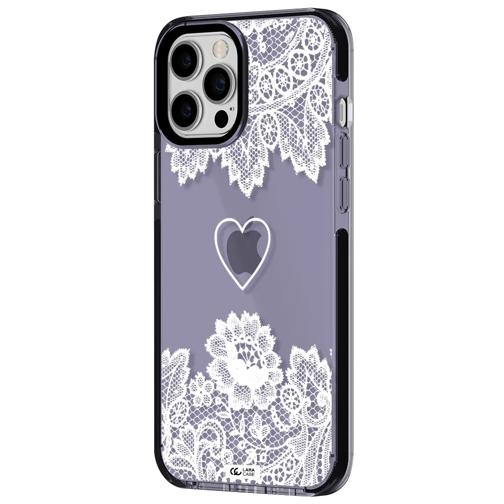 Mandala Heart Apple iPhone 12 pro max impact Lilac Case