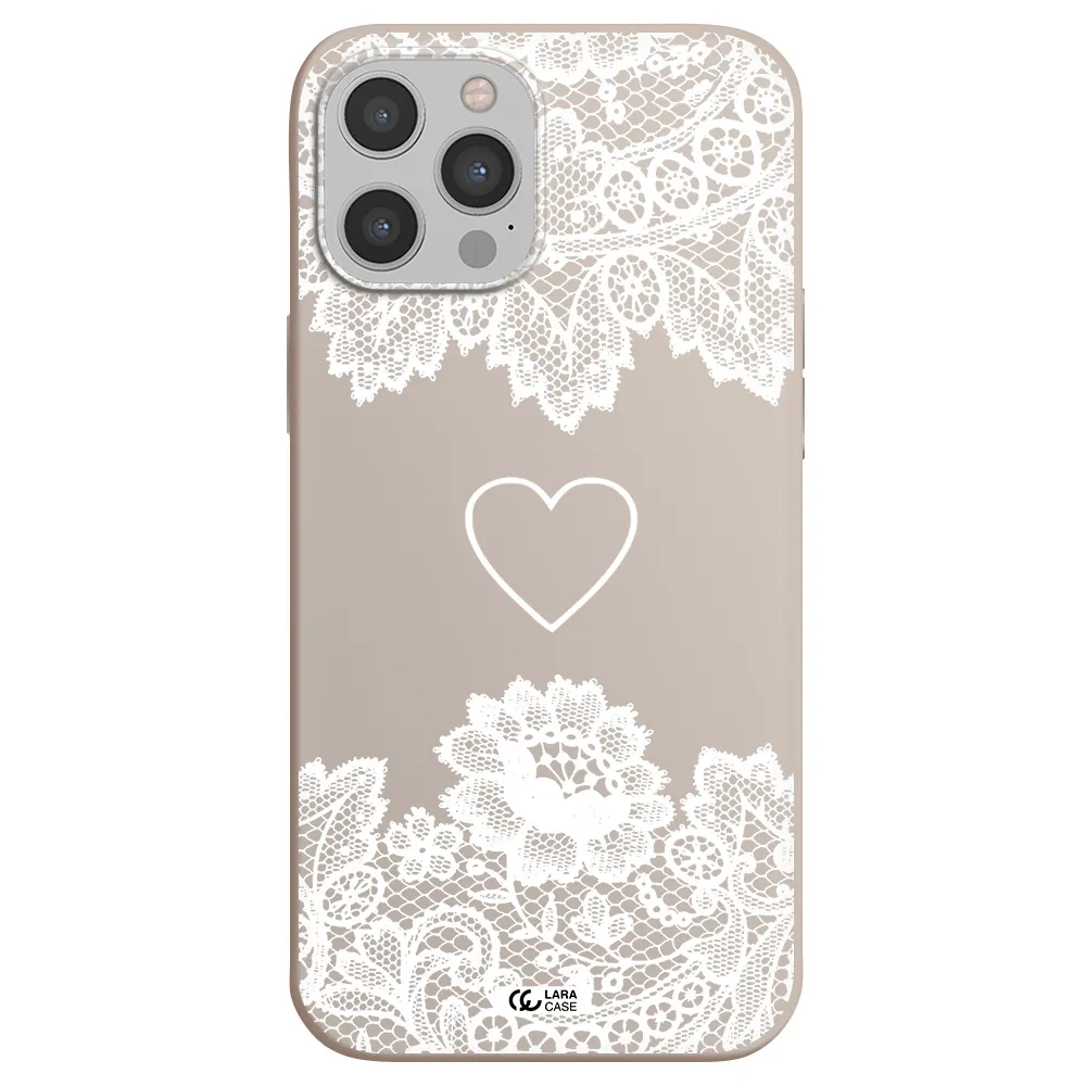 Mandala Heart Apple iPhone 12 pro max Silicone Stone Case