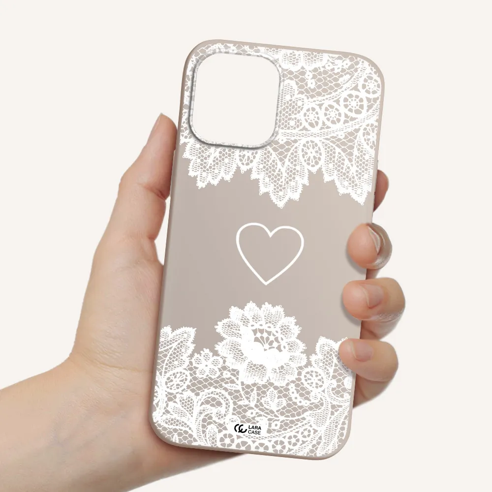 Mandala Heart Apple iPhone 12 pro max Silicone Stone Case