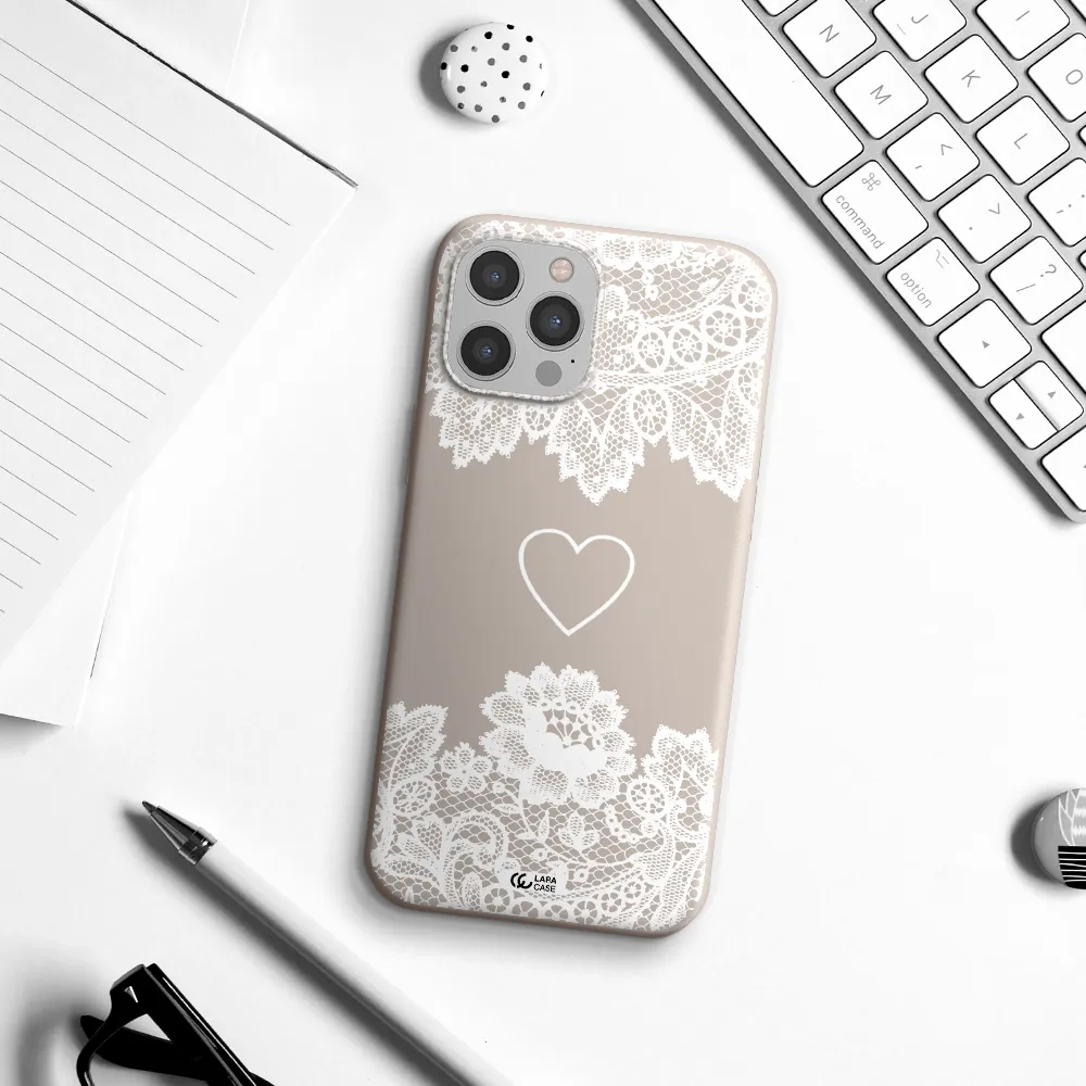 Mandala Heart Apple iPhone 12 pro max Silicone Stone Case