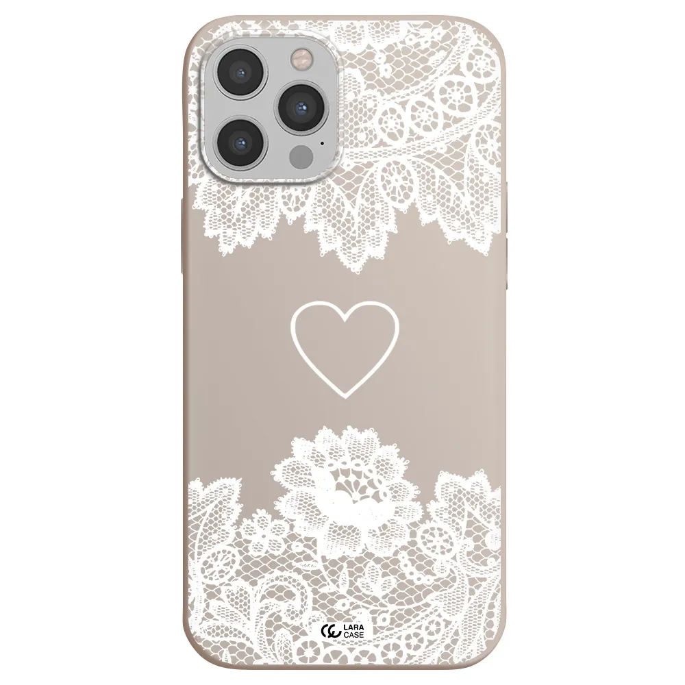 Mandala Heart Apple iPhone 12 pro Silicone Stone Case