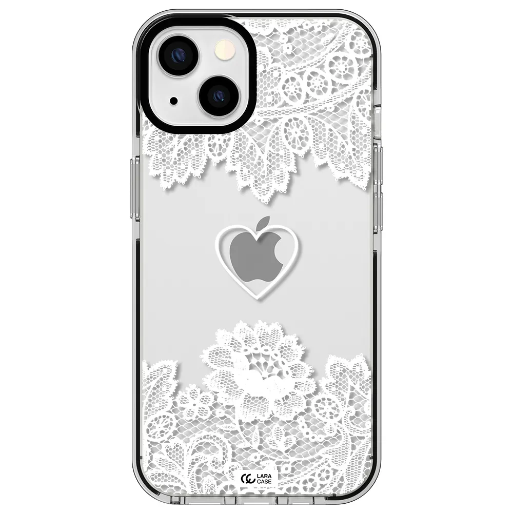 Mandala Heart Apple iPhone 13 impact black border Case