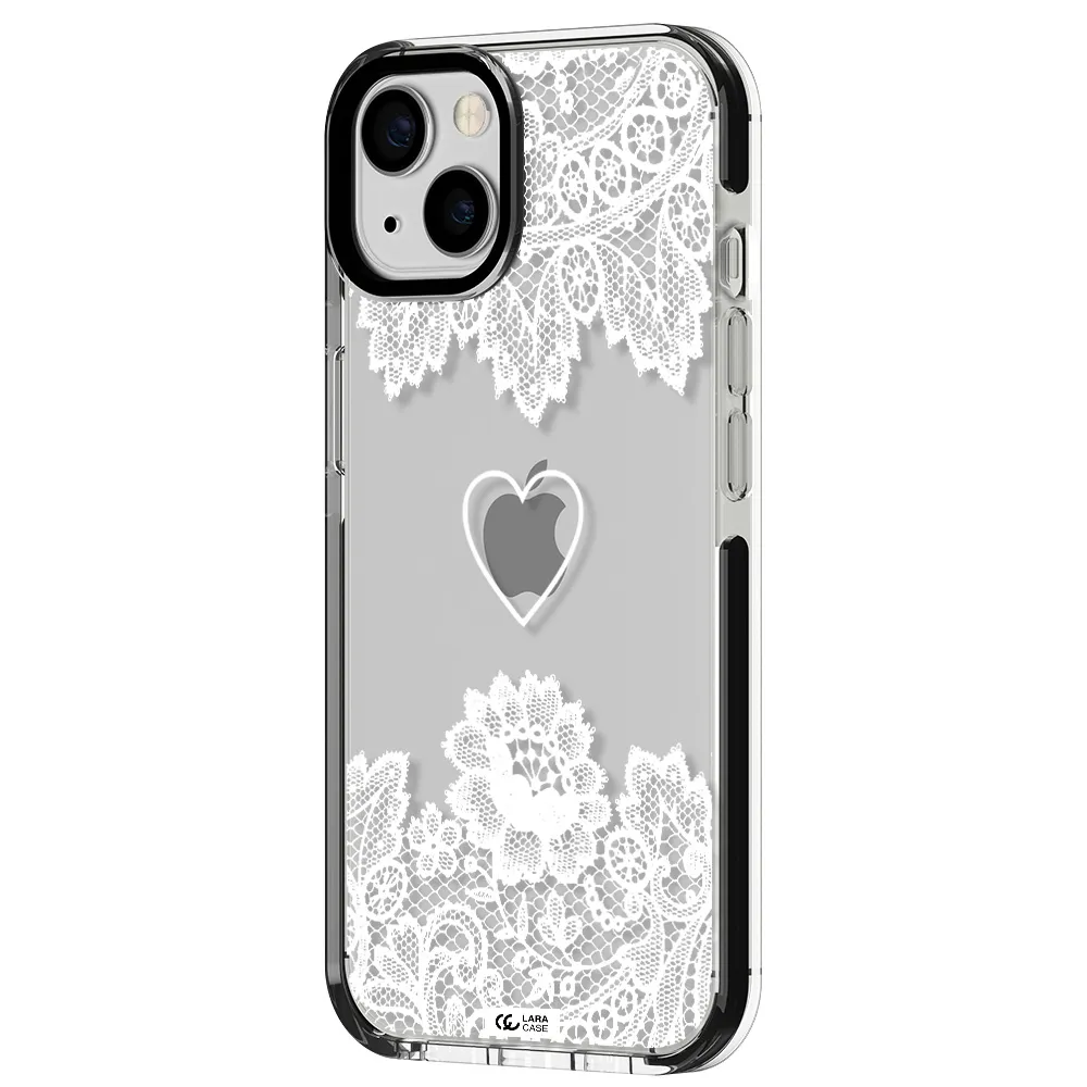 Mandala Heart Apple iPhone 13 impact black border Case