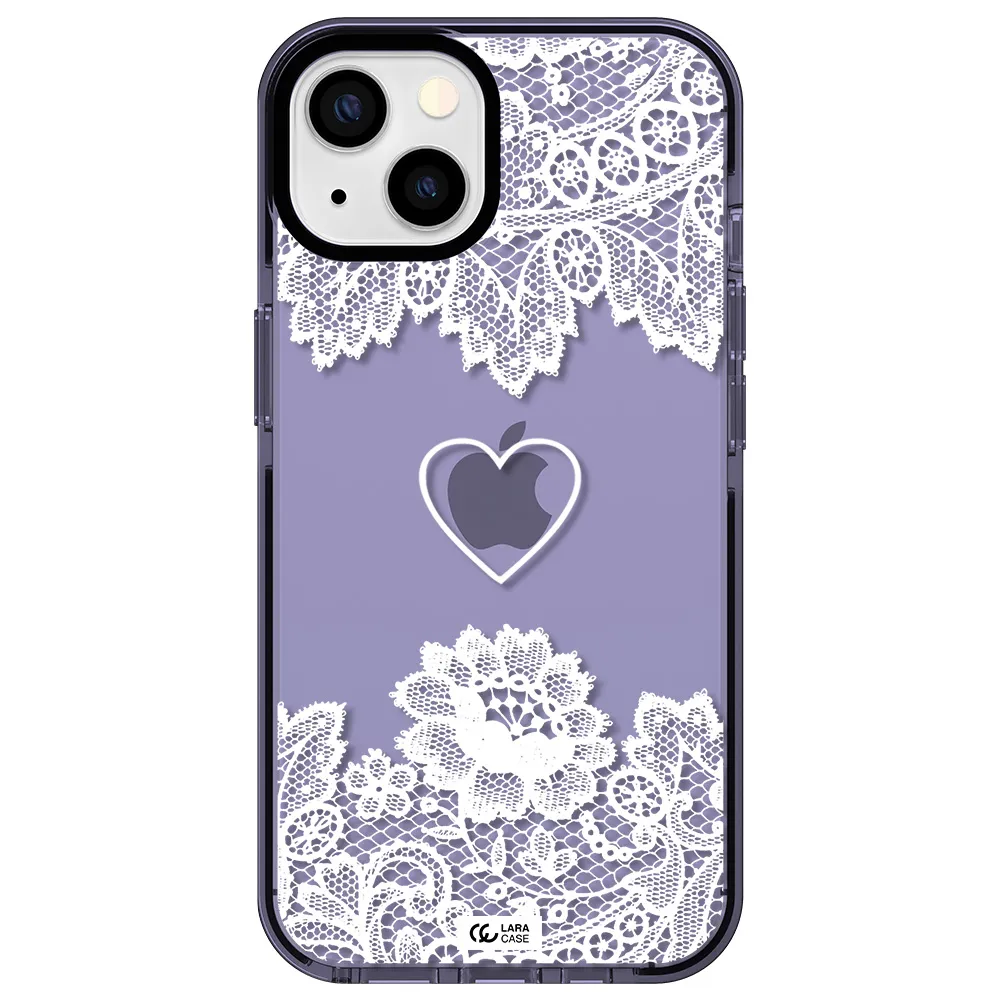 Mandala Heart Apple iPhone 13 impact Lilac Case
