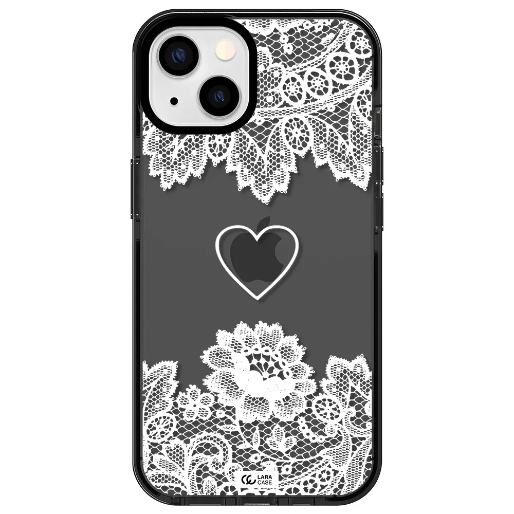 Mandala Heart Apple iPhone 13 impact Smoke Black Case