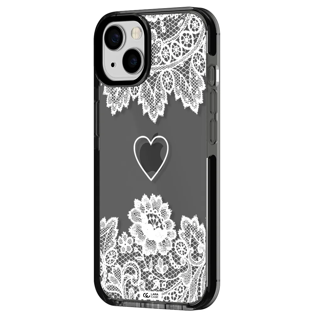 Mandala Heart Apple iPhone 13 impact Smoke Black Case