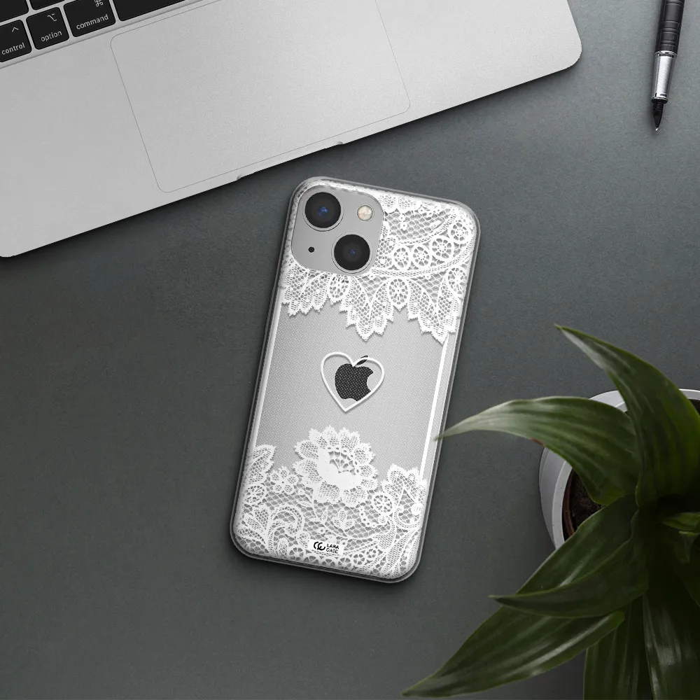 Mandala Heart Apple iPhone 13 mini Clear TPU Case