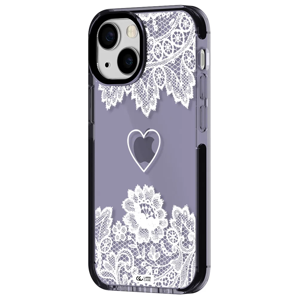 Mandala Heart Apple iPhone 13 mini impact Lilac Case