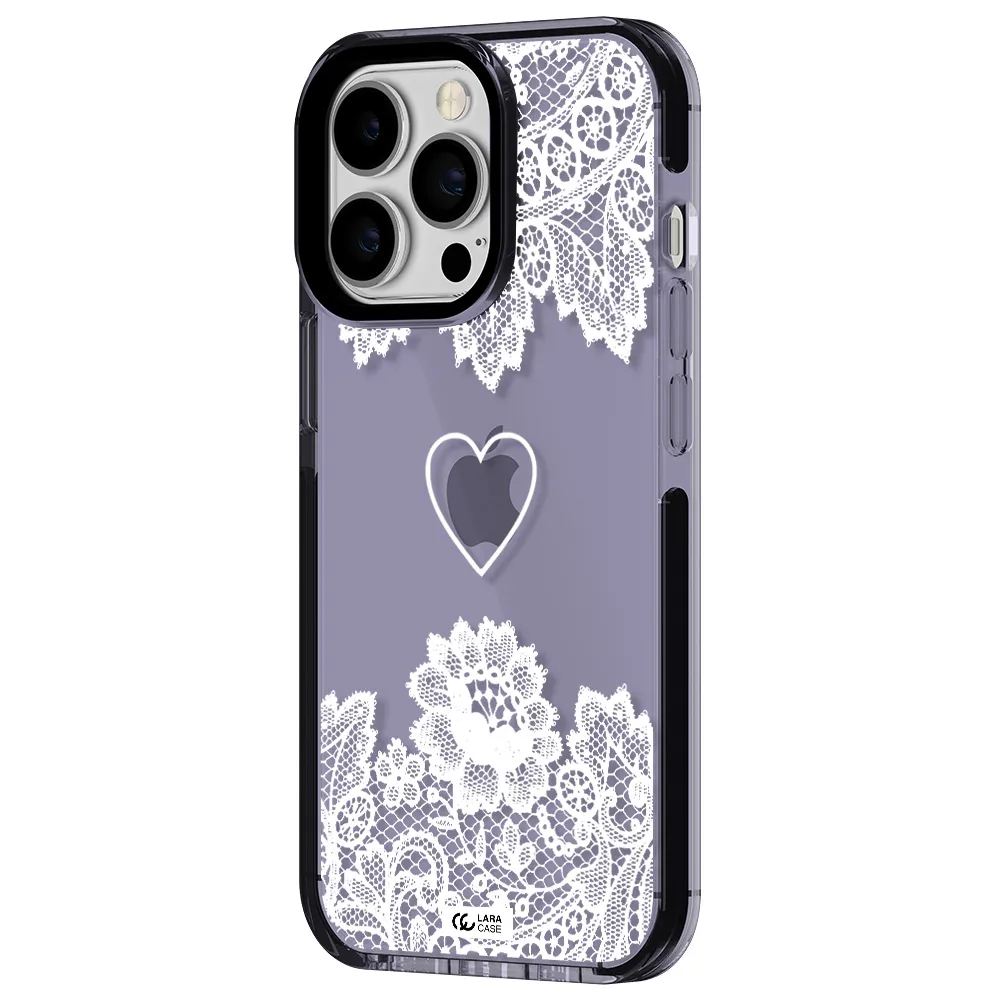 Mandala Heart Apple iPhone 13 Pro impact Lilac Case