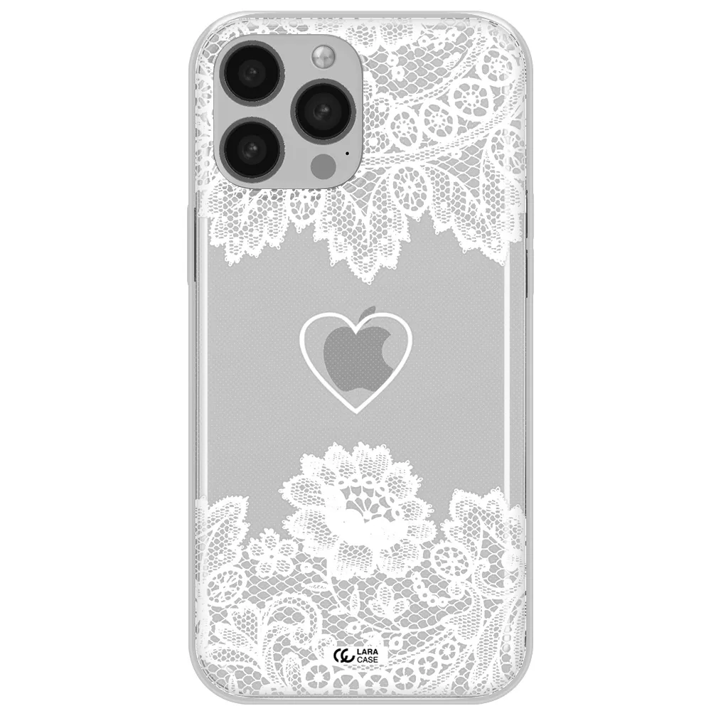 Mandala Heart Apple iPhone 13 Pro Max Clear TPU Case
