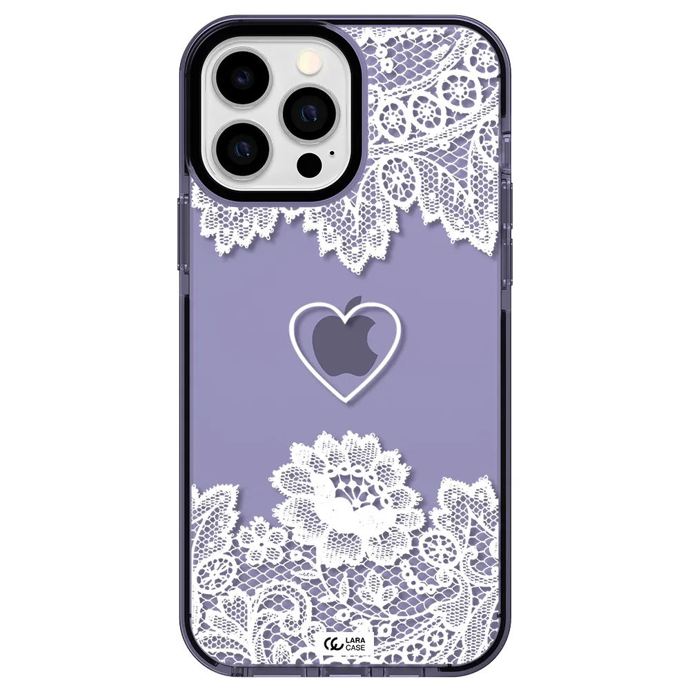 Mandala Heart Apple iPhone 13 Pro Max impact Lilac Case