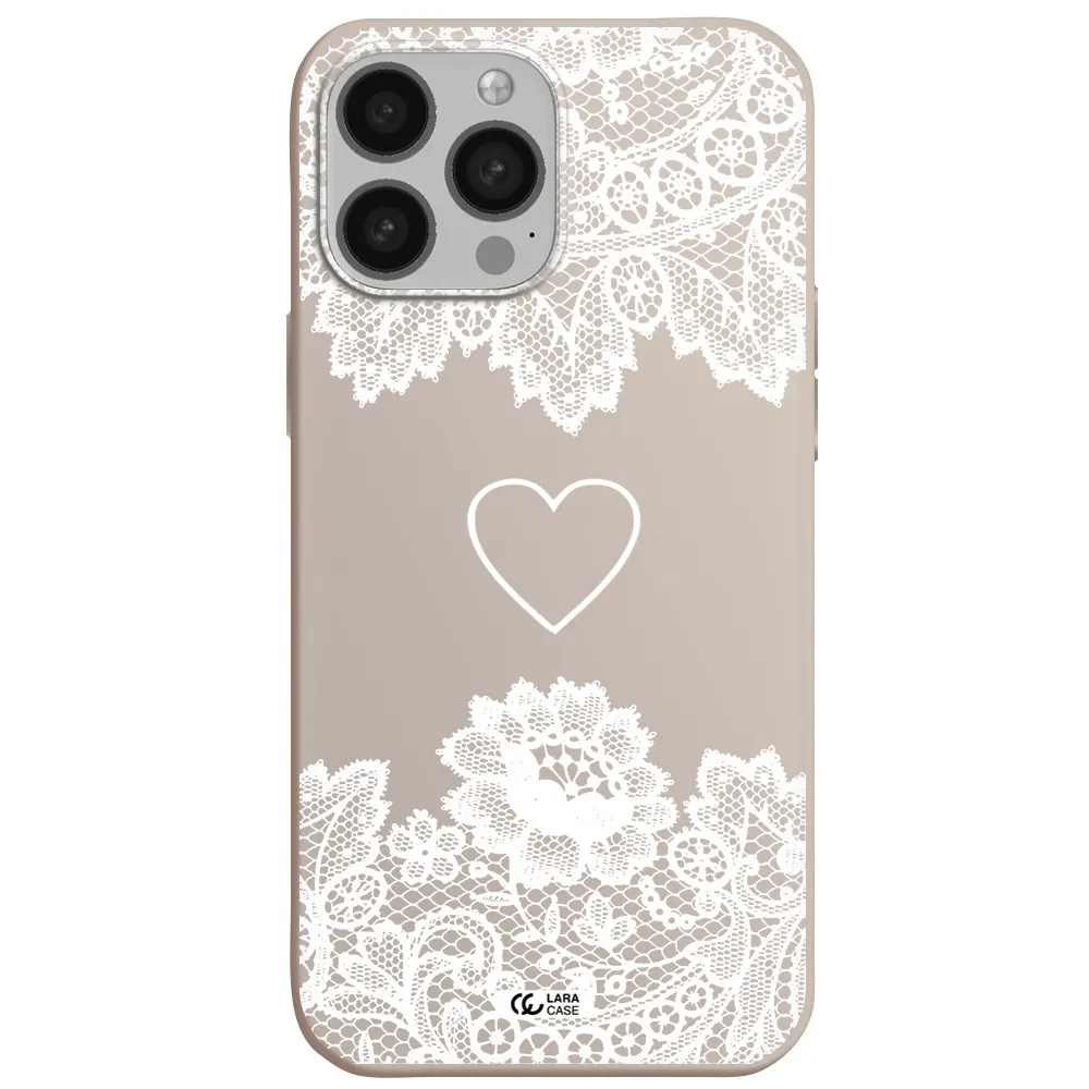 Mandala Heart Apple iPhone 13 Pro Max Silicone Stone Case