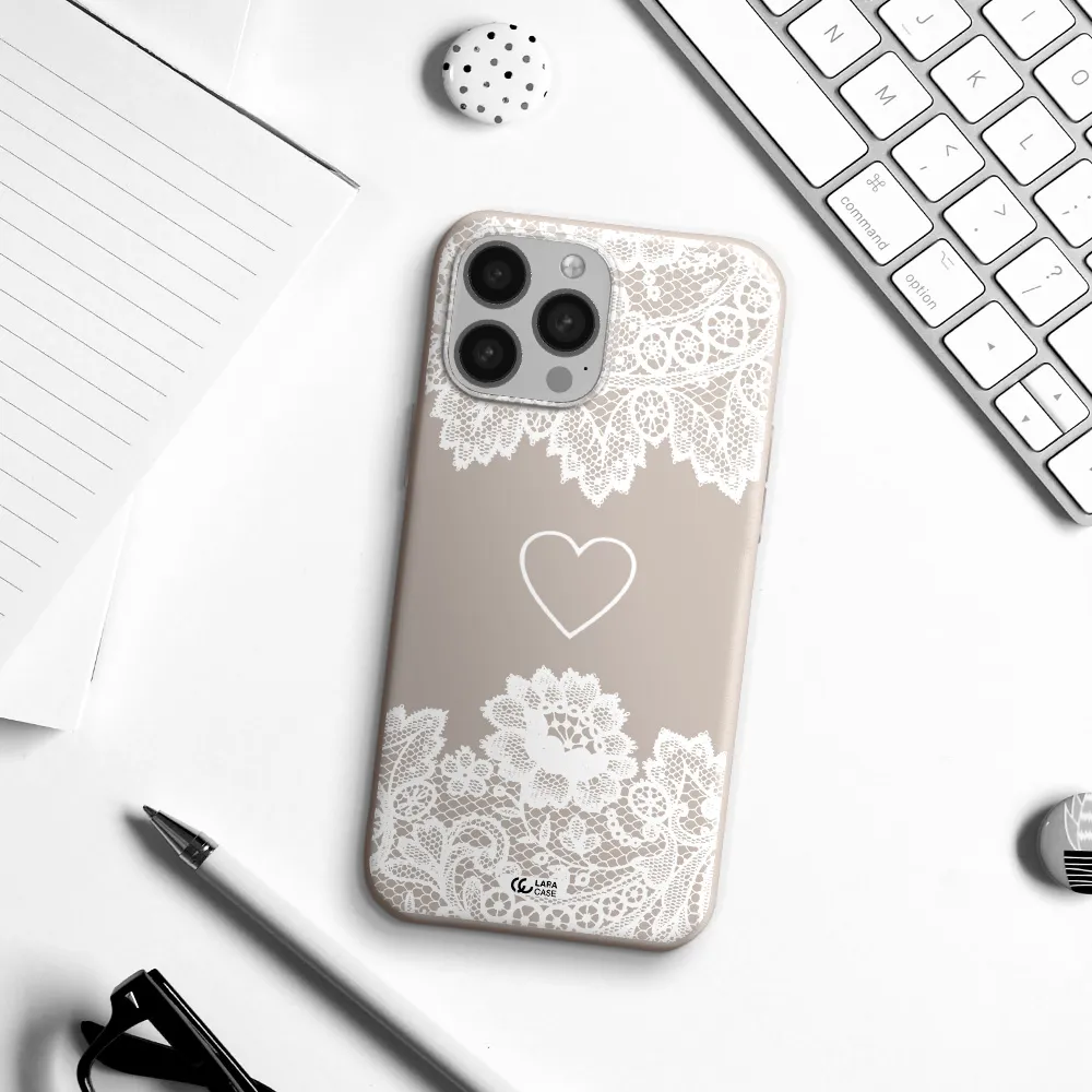 Mandala Heart Apple iPhone 13 Pro Max Silicone Stone Case