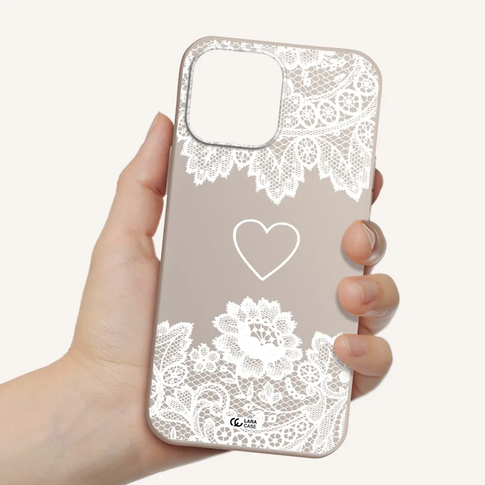 Mandala Heart Apple iPhone 13 Pro Silicone Stone Case