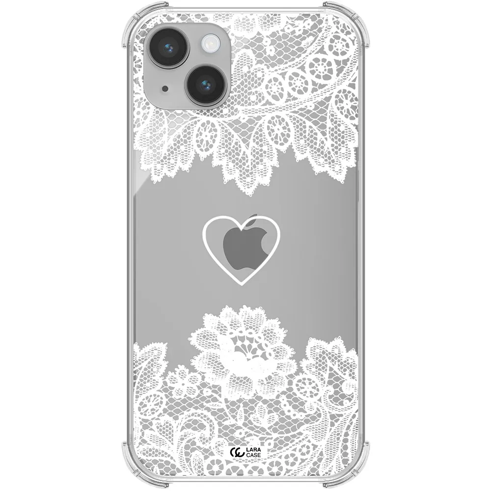 Mandala Heart Apple iPhone 14 Clear PC Case