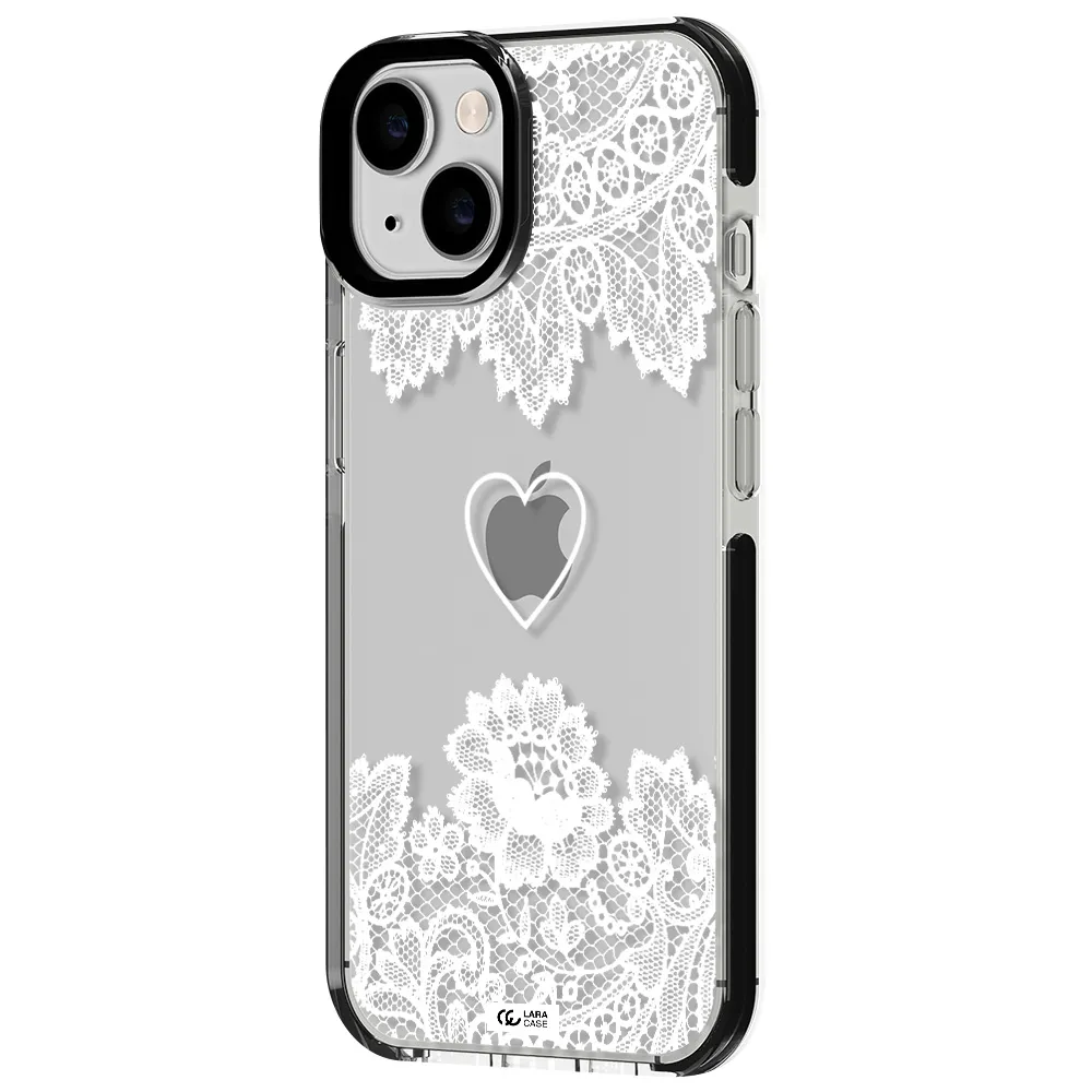Mandala Heart Apple iPhone 14 impact black border Case