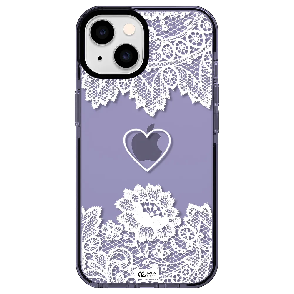 Mandala Heart Apple iPhone 14 impact Lilac Case
