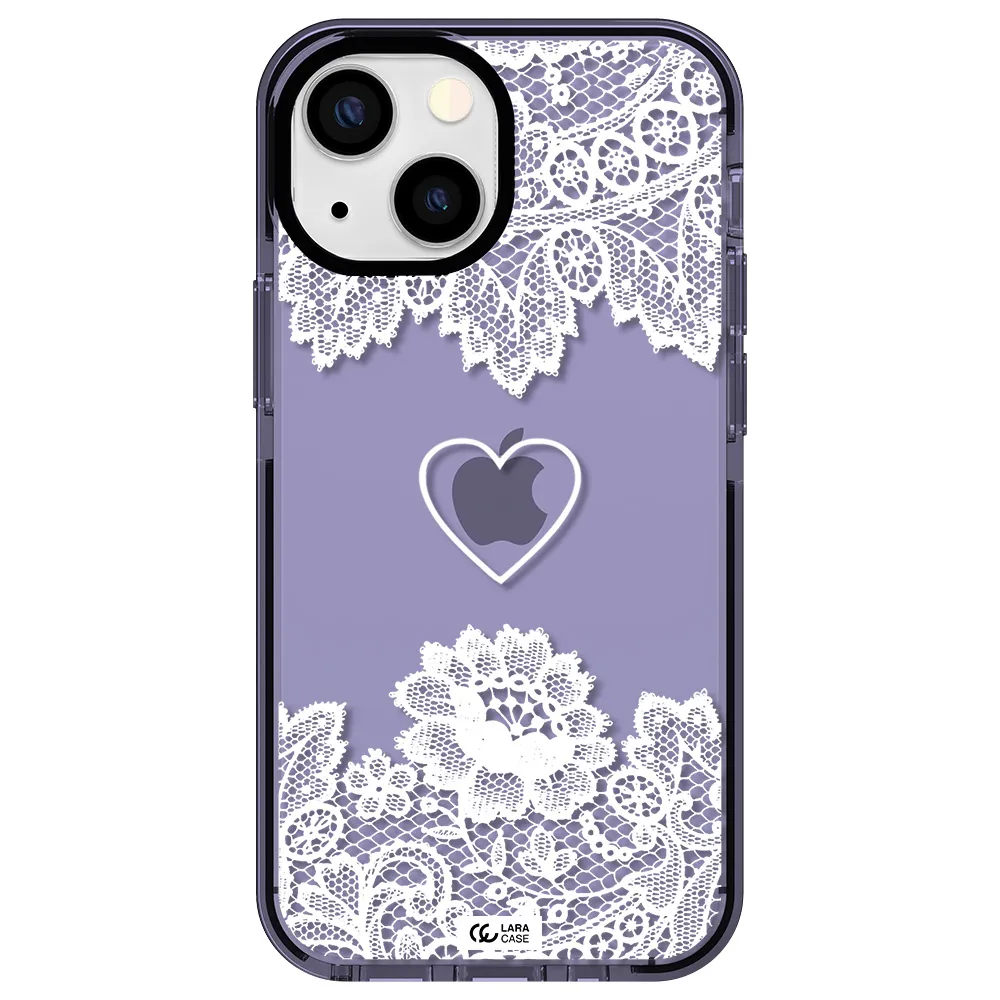 Mandala Heart Apple iPhone 15 impact Lilac Case