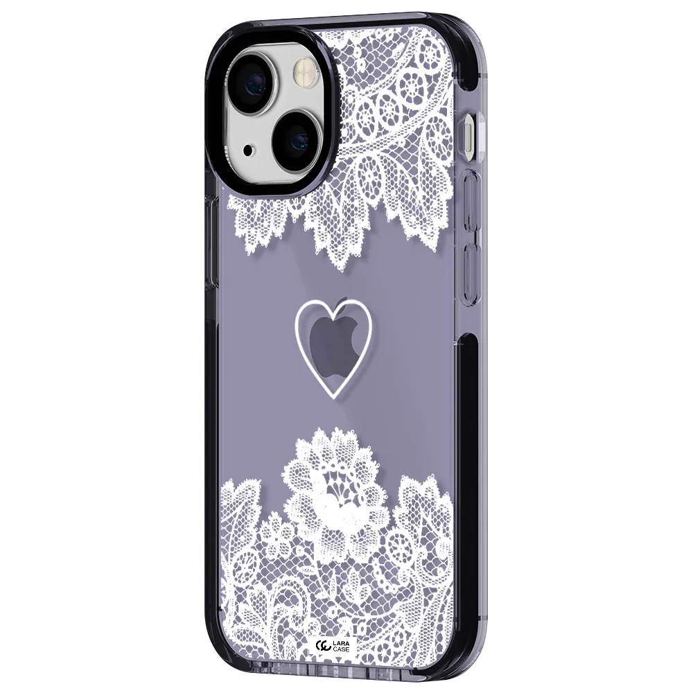 Mandala Heart Apple iPhone 15 impact Lilac Case