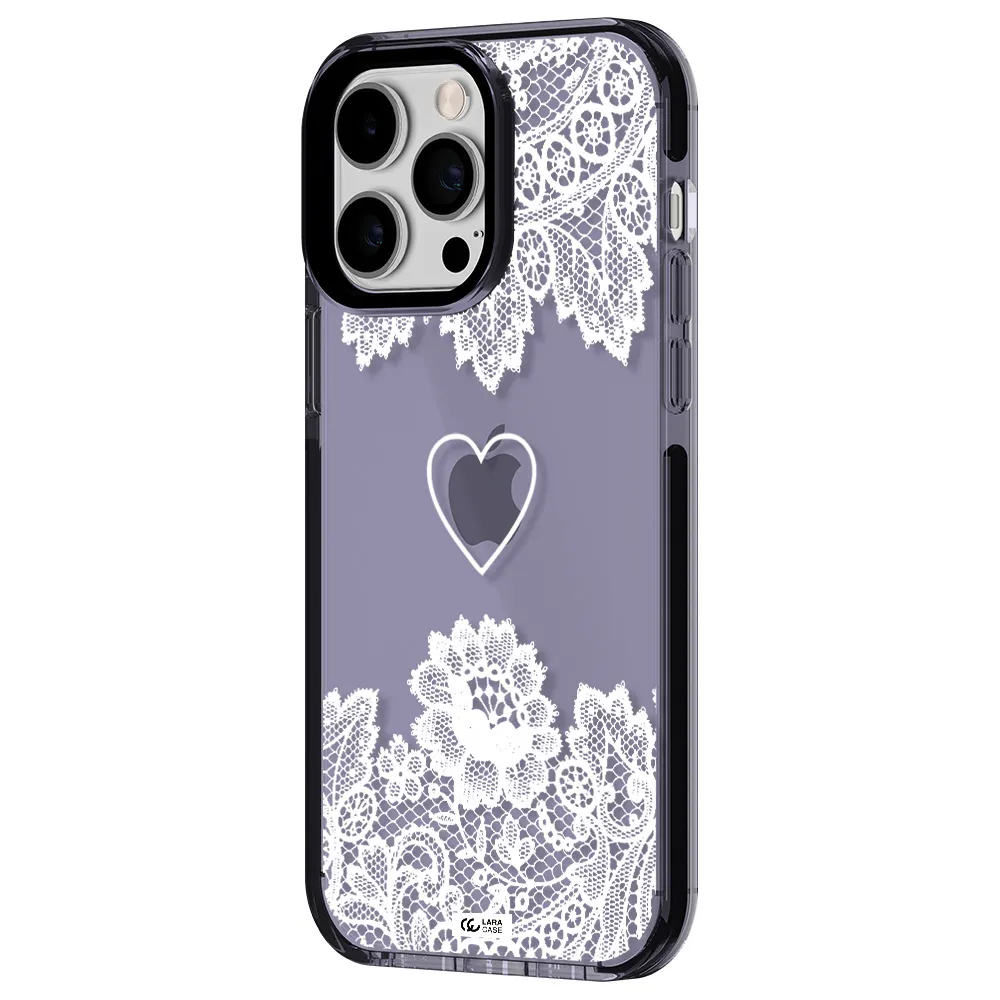 Mandala Heart Apple iPhone 15 Pro Max impact Lilac Case