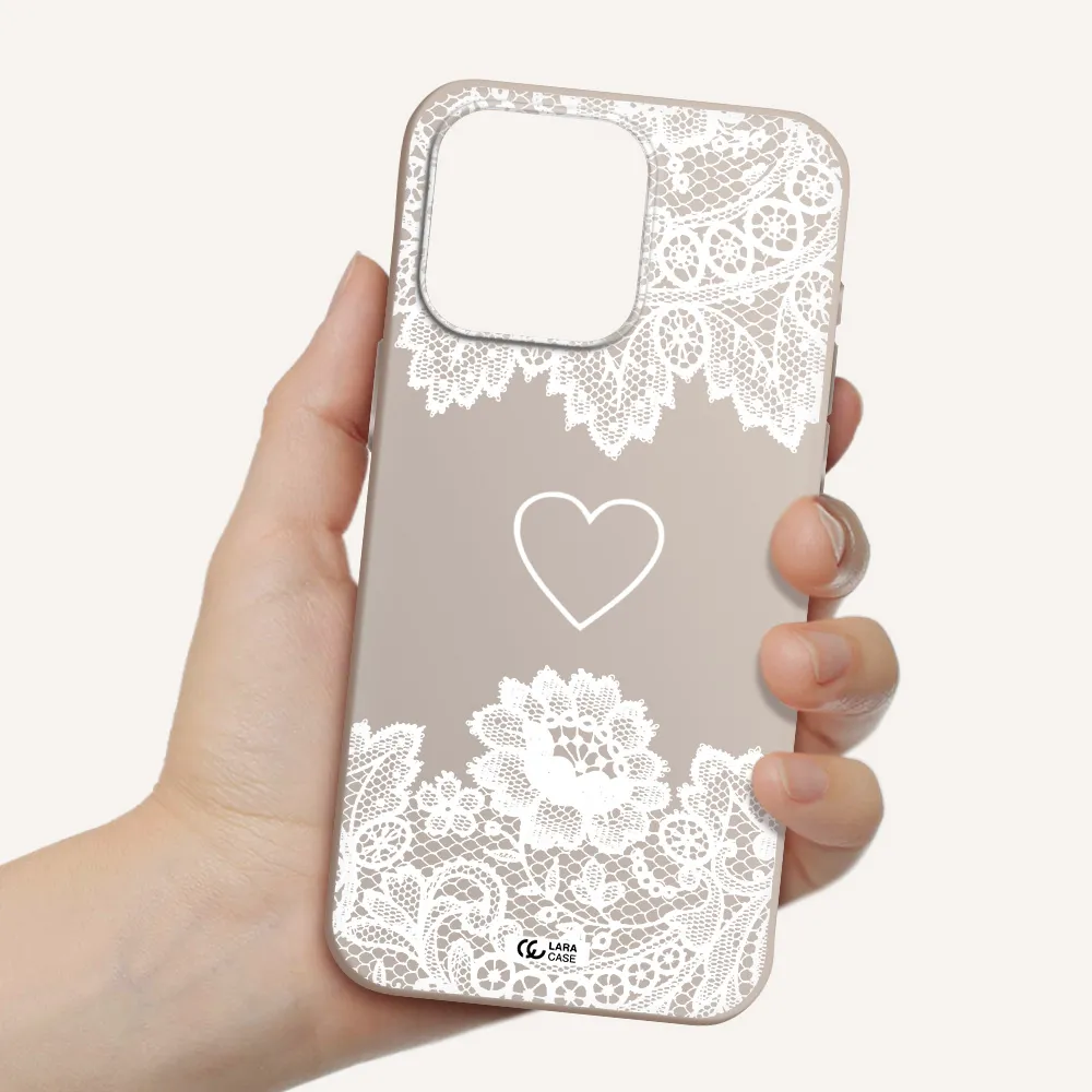 Mandala Heart Apple Iphone 15 Pro max Silicone Stone Case