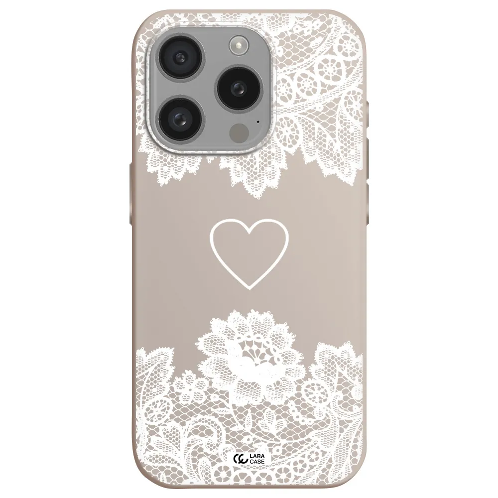 Mandala Heart Apple Iphone 15 Pro Silicone Stone Case
