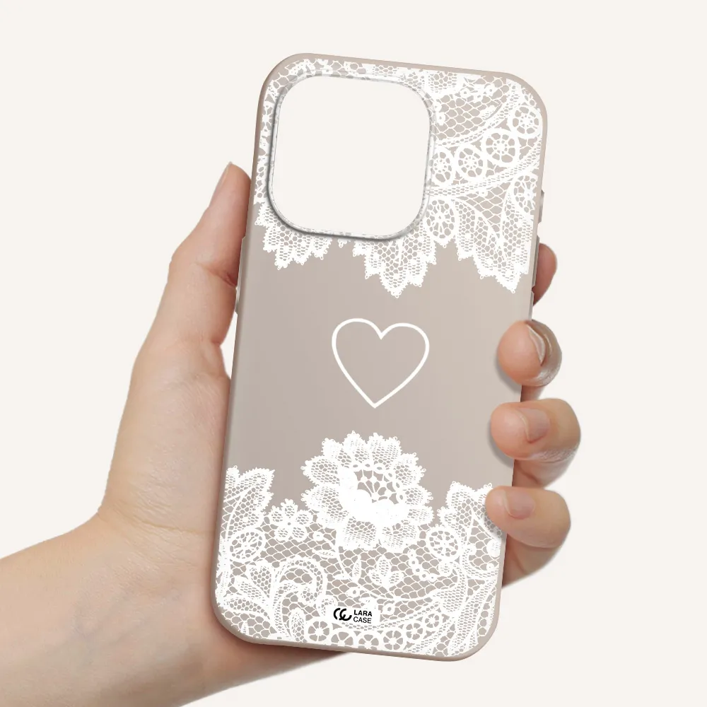 Mandala Heart Apple Iphone 15 Pro Silicone Stone Case