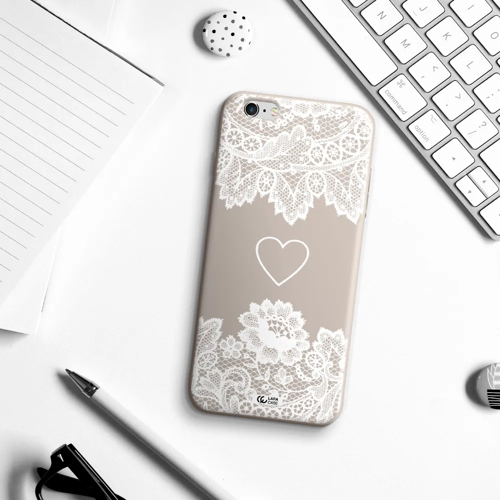 Mandala Heart Apple iPhone 6 plus Silicone Stone Case