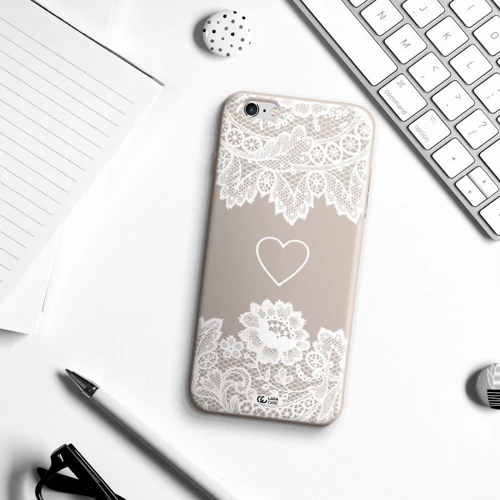 Mandala Heart Apple iPhone 6 s plus Silicone Stone Case