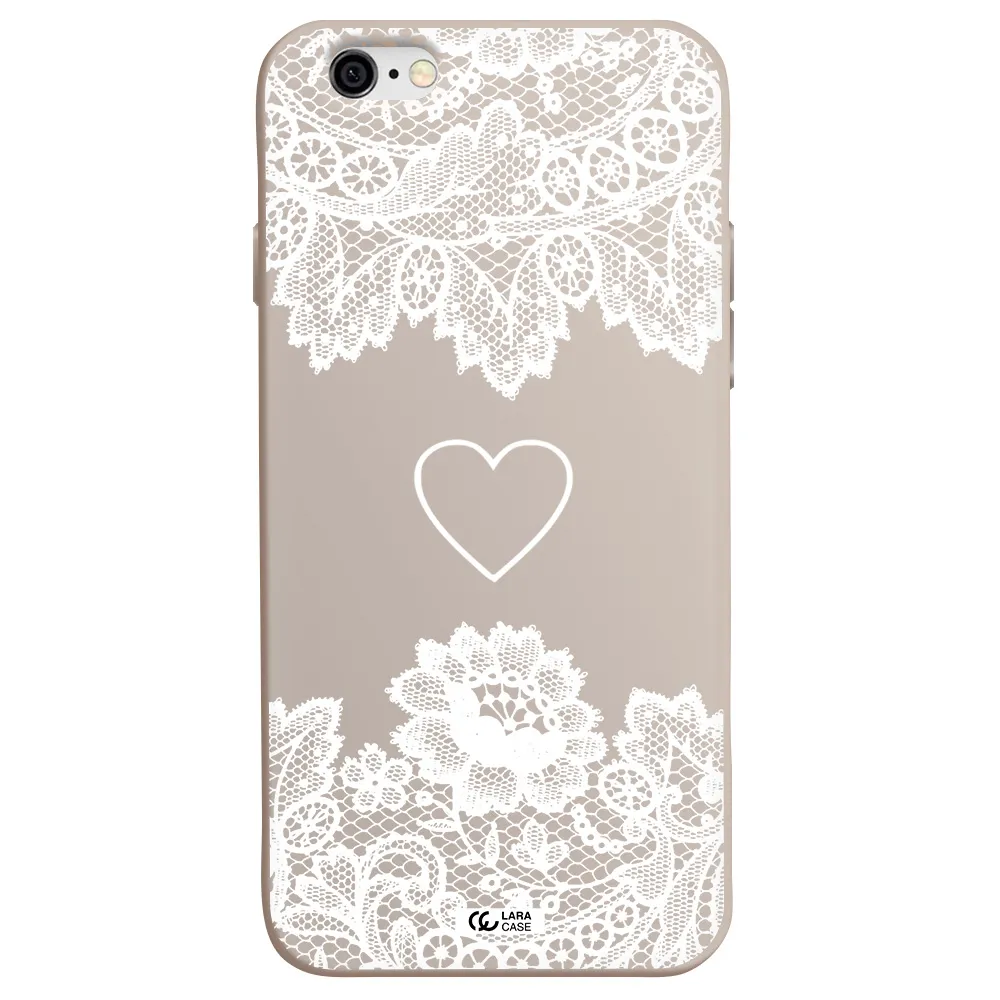 Mandala Heart Apple iPhone 6 Silicone Stone Case